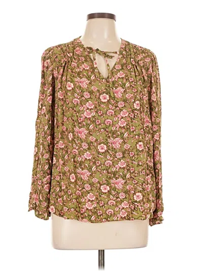 Pre-owned Jessica Simpson Long Sleeve Blouse In Brown