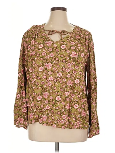 Pre-owned Jessica Simpson Long Sleeve Blouse In Brown