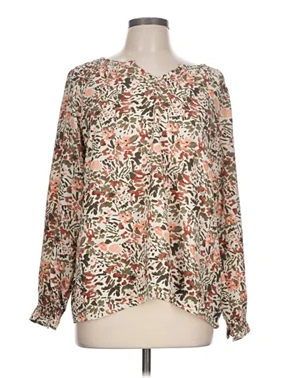 Pre-owned Jessica Simpson Long Sleeve Blouse In Brown