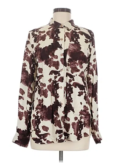 Pre-owned Jessica Simpson Long Sleeve Blouse In Brown