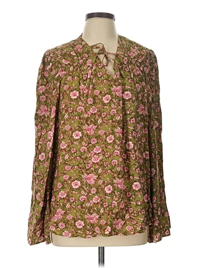 Pre-owned Jessica Simpson Long Sleeve Blouse In Brown