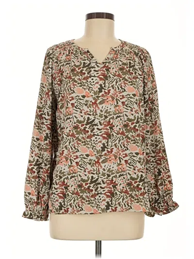 Pre-owned Jessica Simpson Long Sleeve Blouse In Brown