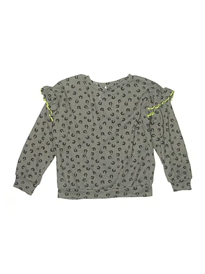 Pre-owned Jessica Simpson Kids' Long Sleeve Blouse In Gray