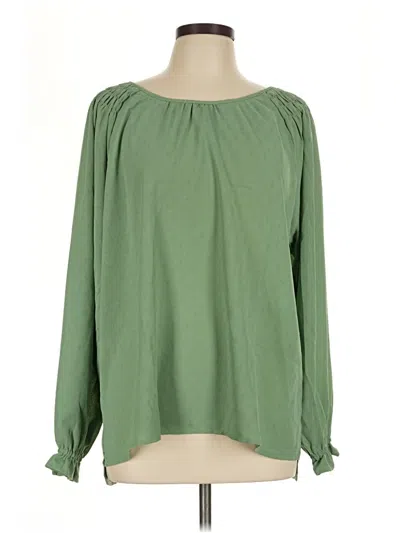 Jessica Simpson Long Sleeve Blouse In Green