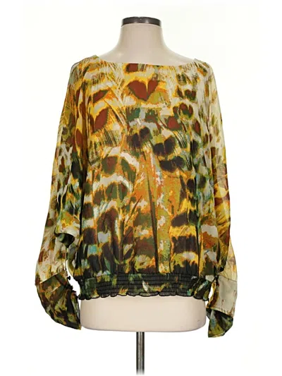 Pre-owned Jessica Simpson Long Sleeve Blouse In Green