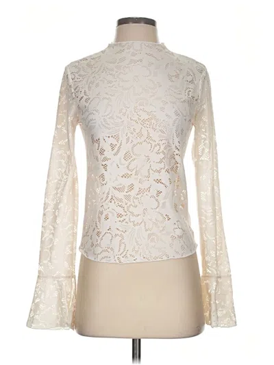 Pre-owned Jessica Simpson Long Sleeve Blouse In Ivory