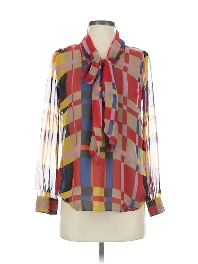 Pre-owned Jessica Simpson Long Sleeve Blouse In Red