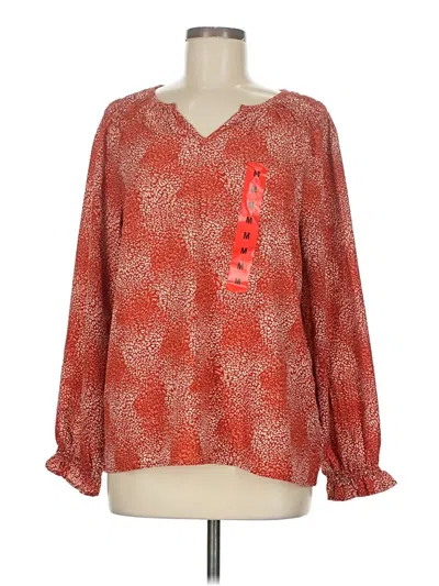 Pre-owned Jessica Simpson Long Sleeve Blouse In Red