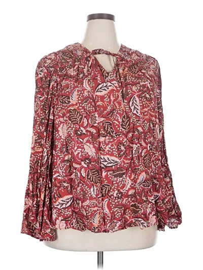 Jessica Simpson Long Sleeve Blouse In Red