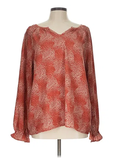 Pre-owned Jessica Simpson Long Sleeve Blouse In Red