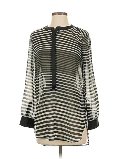 Pre-owned Jessica Simpson Long Sleeve Blouse In Silver