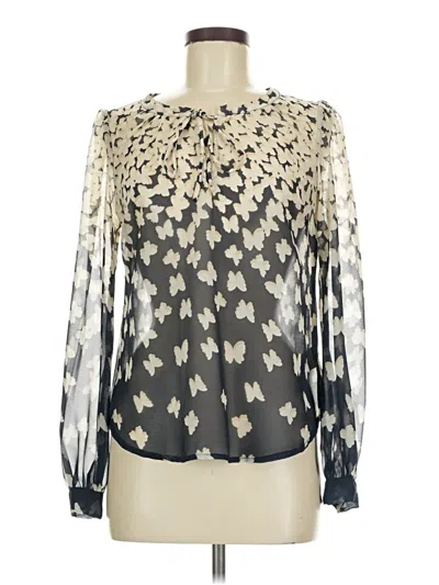 Pre-owned Jessica Simpson Long Sleeve Blouse In Silver