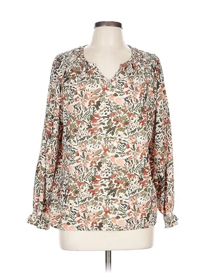 Pre-owned Jessica Simpson Long Sleeve Blouse In White