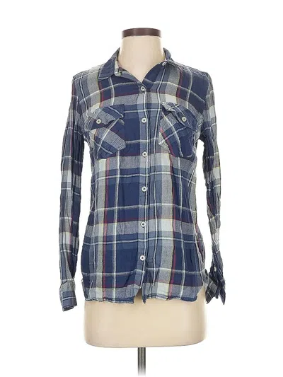 Pre-owned Jessica Simpson Long Sleeve Button Down Shirt In Blue