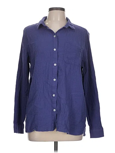 Pre-owned Jessica Simpson Long Sleeve Button Down Shirt In Blue