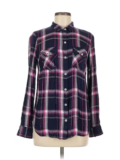 Pre-owned Jessica Simpson Long Sleeve Button Down Shirt In Purple