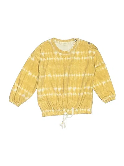 Pre-owned Jessica Simpson Kids' Long Sleeve Henley In Yellow