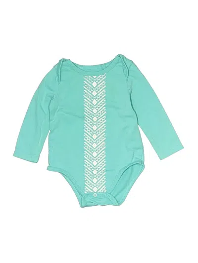 Pre-owned Jessica Simpson Babies' Long Sleeve Onesie In Blue