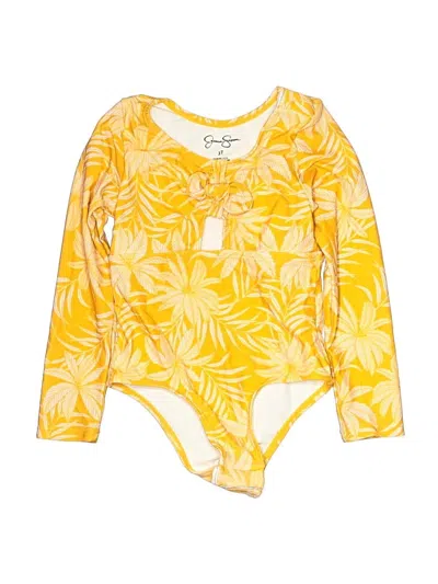 Pre-owned Jessica Simpson Kids' Long Sleeve Onesie In Yellow