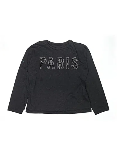 Pre-owned Jessica Simpson Kids' Long Sleeve Top Gray Crew Neck Tops