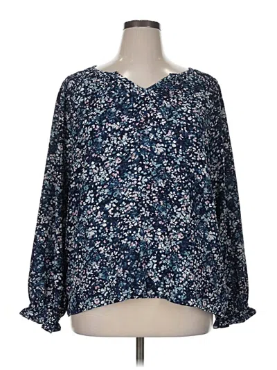 Pre-owned Jessica Simpson Long Sleeve T-shirt In Blue