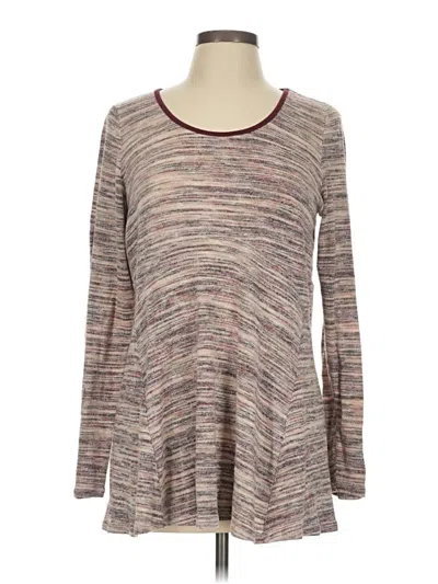 Pre-owned Jessica Simpson Long Sleeve T-shirt In Burgundy