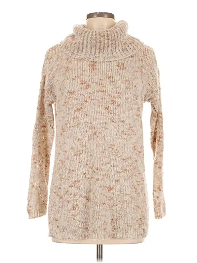 Pre-owned Jessica Simpson Long Sleeve Turtleneck In Tan