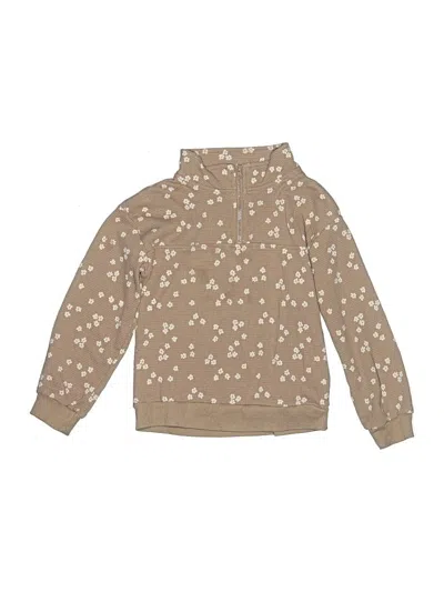 Pre-owned Jessica Simpson Kids' Long Sleeve Turtleneck In Tan