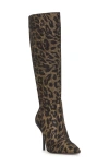 Jessica Simpson Women's Lovienn Stiletto Knee-high Dress Boots In Animal Print