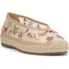 Jessica Simpson Lucciea 2 Flower Embroidery Espadrille In Multi Praline