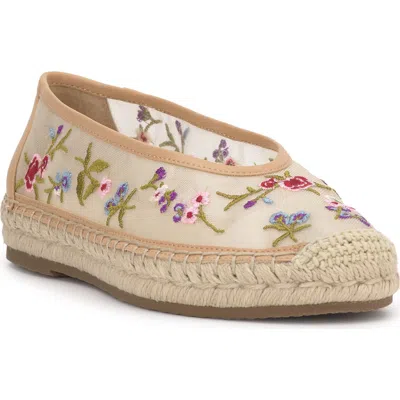 Jessica Simpson Lucciea 2 Flower Embroidery Espadrille In Praline