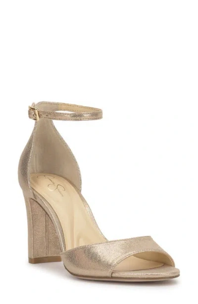 Jessica Simpson Luxcilla Block Heel Sandal In Neutral