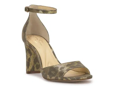 Jessica Simpson Luxcilla Block Heel Sandal In Gold