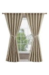 Jessica Simpson Lynee Geometric Satin Jacquard Blackout Curtains In Neutral