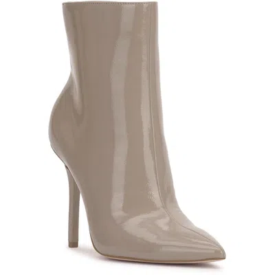 Jessica Simpson Lyren Womens Patent Pointed Toe Ankle Boots In Grey