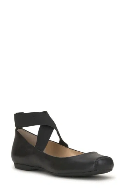 Jessica Simpson 'mandalaye' Leather Flat In Black/black