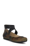 Jessica Simpson 'mandalaye' Leather Flat In Forrest Camo
