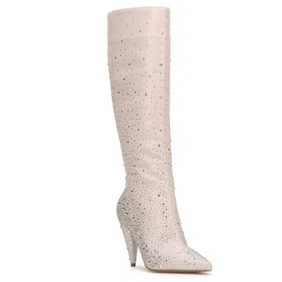 Jessica Simpson Maryeli Embellished Dress Boots In Chalk