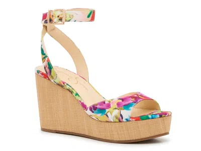 Jessica Simpson Mauvien Wedge Sandal In Multi