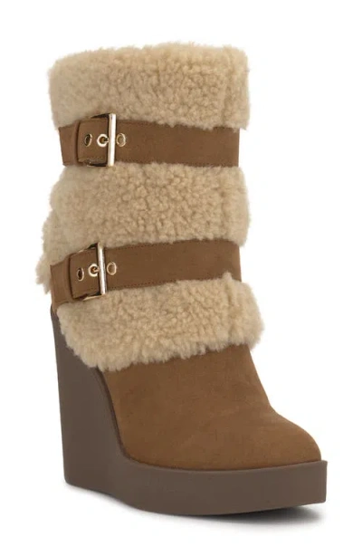 JESSICA SIMPSON JESSICA SIMPSON MEZTYN FAUX SHEARLING WEDGE BOOT