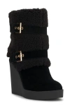 Jessica Simpson Meztyn Faux Shearling Wedge Boot In Gray