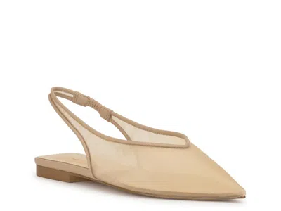 Jessica Simpson Mezzah Slingback Pointed Toe Flat In Brown