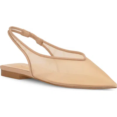 Jessica Simpson Mezzah Slingback Pointed Toe Flat In Neutral