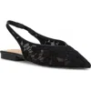 Jessica Simpson Mezzah Slingback Pointed Toe Flat In Animal Print