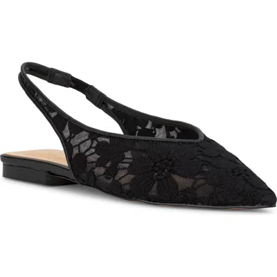 Jessica Simpson Mezzah Slingback Pointed Toe Flat In Animal Print