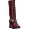 Jessica Simpson Milley Womens Studded Man Made Wedge Boots In Red
