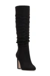 Jessica Simpson Minerva Womens Faux Suede Tall Knee-high Boots In Black/black