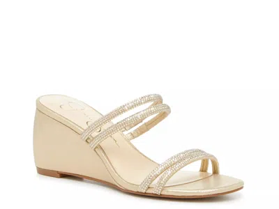 Jessica Simpson Mistoni Wedge Sandal In Gold