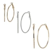 Jessica Simpson Mixed Metal Hoop Earring Set In Gold
