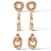 Jessica Simpson Mixed Shape Earring Set In Gold